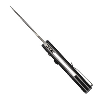 CobraTec Recon Push-Button Automatic Knife Stonewash VG10 Blade Black G10 Handle CTRECBLK