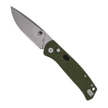 CobraTec Recon Push-Button Automatic Knife Stonewash VG10 Blade OD Green G10 Handle CTRECODG