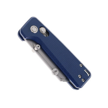 Critical Strike Bootlegger Folding Knife Blue Micarta Handle 2CR13 Plain Edge Satin Fiinish X509-BL