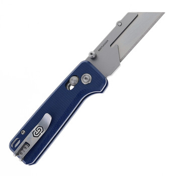 Critical Strike Bootlegger Folding Knife Blue Micarta Handle 2CR13 Plain Edge Satin Fiinish X509-BL