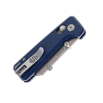 Critical Strike Bootlegger Folding Knife Blue Micarta Handle 2CR13 Plain Edge Satin Fiinish X509-BL