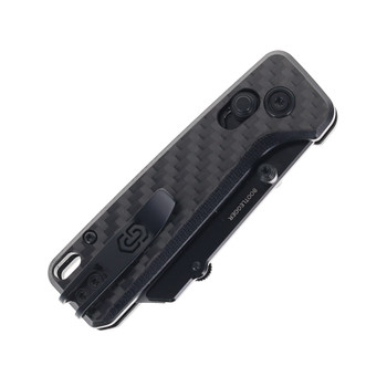 Critical Strike Bootlegger Folding Knife Black Laminate Carbon Fiber Handle 2CR13 Plain Edge Satin Fiinish X509-LCF