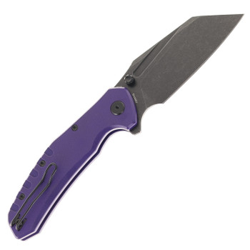 Critical Strike Shamu Folding Knife Purple G10 Handle VG-10 Plain Edge Black Stonewash Finish B510-PLBW