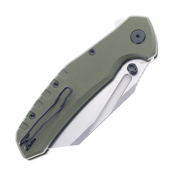 Critical Strike Shamu Folding Knife Green G10 Handle VG-10 Plain Edge Stonewash Finish B510-GNSW