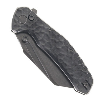 Critical Strike Shamu Folding Knife Black G10 Handle VG-10 Plain Edge Black Stonewash Finish B510-BKBW