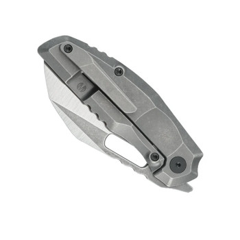 Molsect Decay Folding Knife Black Carbon Fiber/Titanium Handle S90V Plain Edge Stonewash/Belt Satin Finish MUC808DC
