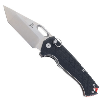 Midgards Messer Folding Knife Black G10 Handle 14C28N Tanto Plain Edge Satin Finish MM-VRDO-TNTO-FLD