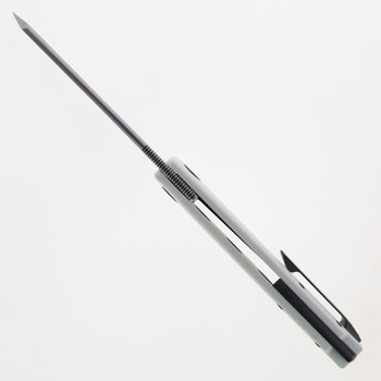 Open Box/Return Petrified Fish Scholar Pocket Knife Stonewashed 154CM Blade White G10 Handle PFE04-WW