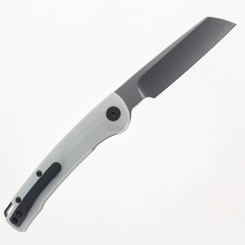 Open Box/Return Petrified Fish Scholar Pocket Knife Stonewashed 154CM Blade White G10 Handle PFE04-WW