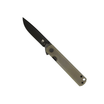 Cobratec Rook Folding Knife Black Titanium Handle Black Blade VG-10 Plain Edge Black Finish CTROOKVG10BLK