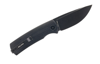 Open Box/Return Petrified Fish Beluga Folding Knife Black G10 Handle K110 Plain Edge Stonewash Finish PFP01-DW