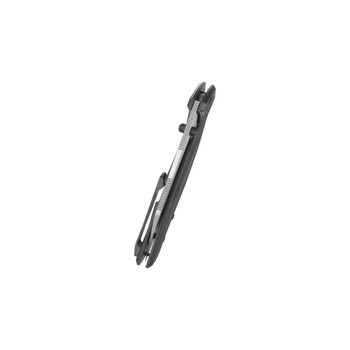 KB Nova Folding Knife DLC Black Titanium Handle M390 Reverse Tanto Plain Edge Belt Satin Finish KB495E