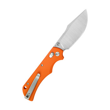 Kubey Iguana Folding Knife Orange G10 Handle D2 Drop Point Plain Edge Satin Finish KU503B