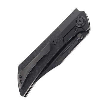Gecko Dune Folding Knife Black Shred Carbon Fiber Handle M390 Bowie Plain Edge Black DLC Finish GCKW-Dune-A2 (pre-order)