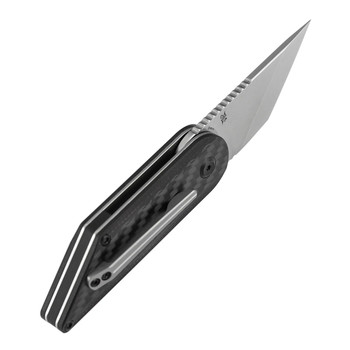 Kansept Dash Folding Knife Black Twill Carbon Fiber/G10 Handle 154CM Sheepsfoot Plain Edge Satin Finish T2045A1