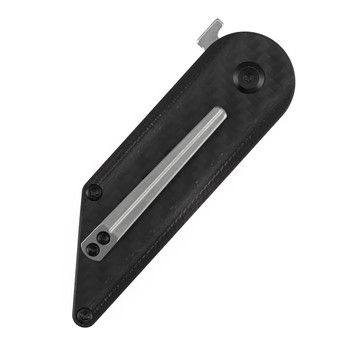 Kansept Dash Folding Knife Black Twill Carbon Fiber/G10 Handle 154CM Sheepsfoot Plain Edge Satin Finish T2045A1