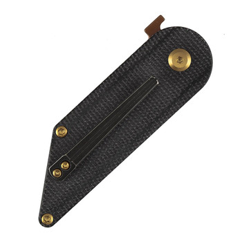 Kansept Folding Knife Black Micarta Handle 154CM Tanto Plain Edge Rose Gold Finish T2045A2