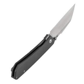 Kansept Contra Folding Knife Gray Titanium Handle S90V Sheepsfoot Plain Edge Satin Finish K1139A1