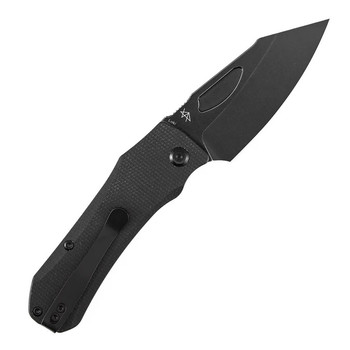 Tenable Loki Folding Knife Black Micarta Handle Nitro-V Wharncliffe Plain Edge Blackwash Finish B1058A1