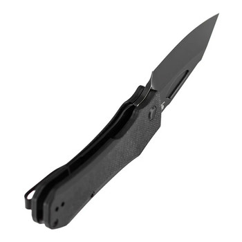 Tenable Loki Folding Knife Black Micarta Handle Nitro-V Wharncliffe Plain Edge Blackwash Finish B1058A1