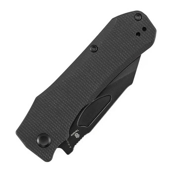 Tenable Loki Folding Knife Black Micarta Handle Nitro-V Wharncliffe Plain Edge Blackwash Finish B1058A1