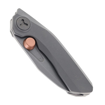 Reate Knives VK-FROK Folding Knife Darkwashed Titanium Handle 3.2" Darkwashed Elmax Blade
