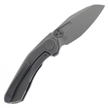 Reate Knives VK-FROK Folding Knife Darkwashed Titanium Handle 3.2" Darkwashed Elmax Blade
