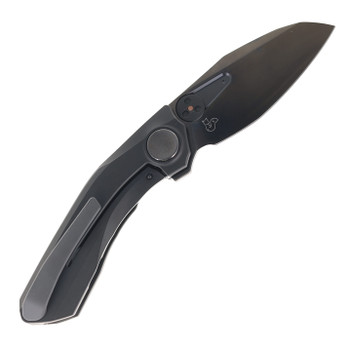 Reate Knives VK-FROK Folding Knife Black PVD Titanium Handle 3.2" Satin Black DLC Elmax Blade