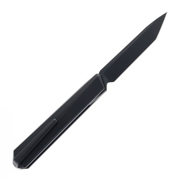 Remette Eligo Slipjoint Folding Knife Black Titanium Handle M390 Tanto Plain Edge Black Titanium Plated Pearlescent Finish EGB1