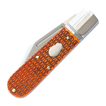 RoseCraft Blades Loosahatchie Jack Folding Knife Orage Dragon Scale Jigged Bone Handle 14C28N Clip Point Plain Edge Satin Finish RCT010-2026