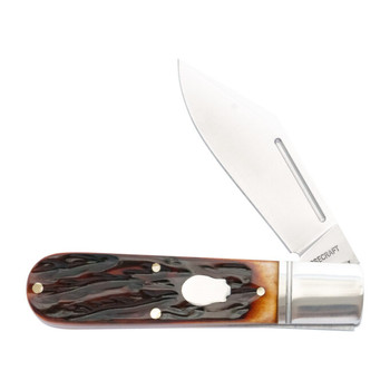 RoseCraft Blades Loosahatchie Jack Folding Knife Dapper Jigged Bone Handle 14C28N Clip Point Plain Edge Satin Finish RCT010-DJB
