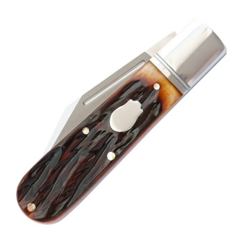 RoseCraft Blades Loosahatchie Jack Folding Knife Dapper Jigged Bone Handle 14C28N Clip Point Plain Edge Satin Finish RCT010-DJB