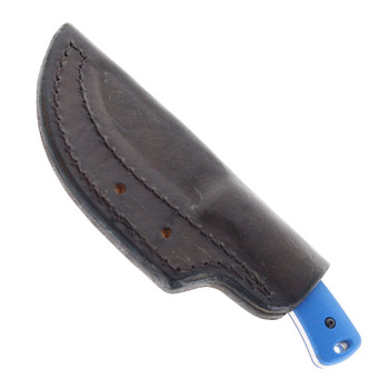 Three Rivers TagAlong Fixed Blade MagnaCut Blade Blue G10 Handle Taco Leather Sheath