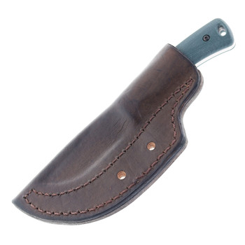 Three Rivers TagAlong Fixed Blade MagnaCut Blade Forest Green G10 Handle Taco Leather Sheath