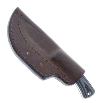 Three Rivers TagAlong Fixed Blade MagnaCut Blade Shadow Zebra Gray & Black G10 Handle Taco Leather Sheath