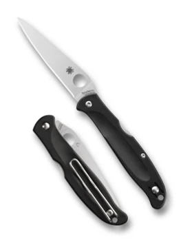 Spyderco Charisma Back Lock Folding Knife CTS® BD1N Satin Blade Black FRN Handle C259PBK