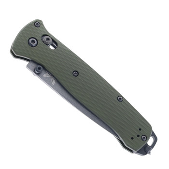 Benchmade Bailout Folding Knife Woodland Green Aluminum Handle CPM-M4 Partially Serrated Edge BM537SGY-1