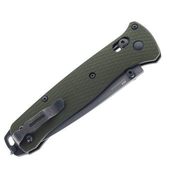 Benchmade Bailout Folding Knife Woodland Green Aluminum Handle CPM-M4 Partially Serrated Edge BM537SGY-1