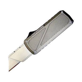 TacKnives Zipper OTF Utility Knife Natural Titanium Handle SK5 Razor Blade