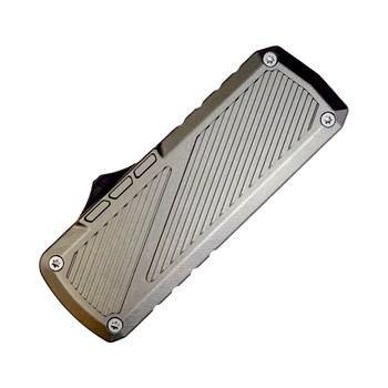 TacKnives Zipper OTF Utility Knife Natural Titanium Handle SK5 Razor Blade