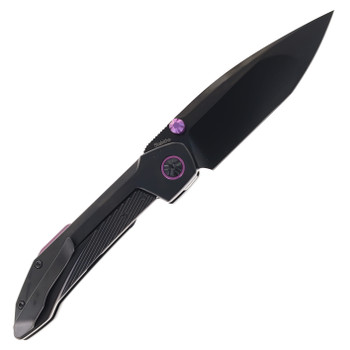 Ketuo Folding Knife Stabitha Titanium/Purple Accents Handle M390 Drop Point Plain Edge DLC FinishFolding Knife Titanium/Purple Accents Handle M390 Drop Point Plain Edge DLC Finish