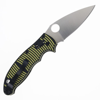 Spyderco Manix 2 Salt Crossbar Lock Folding Knife Black/Yellow G10 Handle Black MagnaCut Blade C101GBKYLMCP2