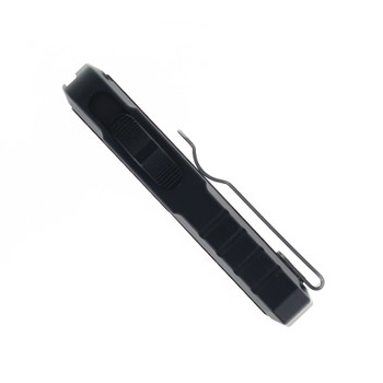 TacKnives Zipper OTF Utility Knife Black Aluminum Rock Grind Handle SK5 Razor Blade