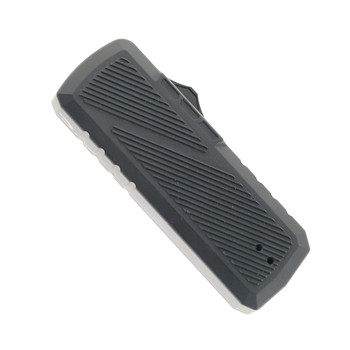 TacKnives Zipper OTF Utility Knife Black Aluminum Rock Grind Handle SK5 Razor Blade
