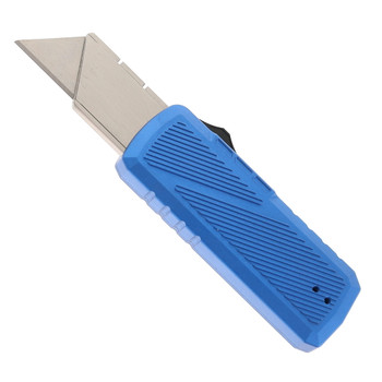 TacKnives Zipper OTF Utility Knife Blue Aluminum Rock Grind Handle SK5 Razor Blade