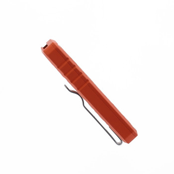 TacKnives Zipper OTF Utility Knife Orange Aluminum Rock Grind Handle SK5 Razor Blade