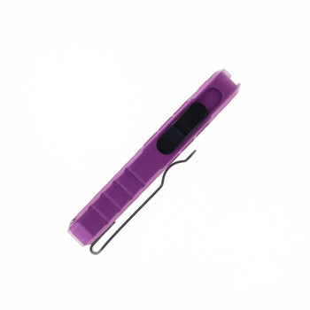 TacKnives Zipper OTF Utility Knife Purple Aluminum Rock Grind Handle SK5 Razor Blade