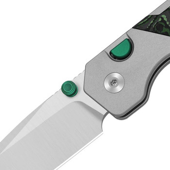 Kizer Militaw 315 Folding Knife Jungle Wear Aluminum/FatCarbon Handle M390 Drop Point Plain Edge Matte DLC Ultra Finish Ki3634.31BDA2