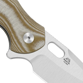 Kizer Militaw 315 Folding Knife Aluminum/Shipwreck CamoCarbon Handle Elmax Drop Point Plain Edge Satin Finish Ki3634.31CDA2