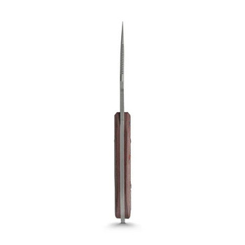 (Scuffs on Blade) Open Box/Returned Vosteed Raccoon TiSlim Folding Knife Dark Reddish Purple Titanium Handle 154CM Drop Point Plain Edge Copper Dune Finish A4503